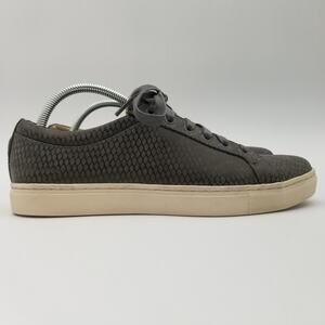Mark Nason Snake Skin Print Leather Lace Up Shoes Gray Sneakers Men's Size 8.5‎
